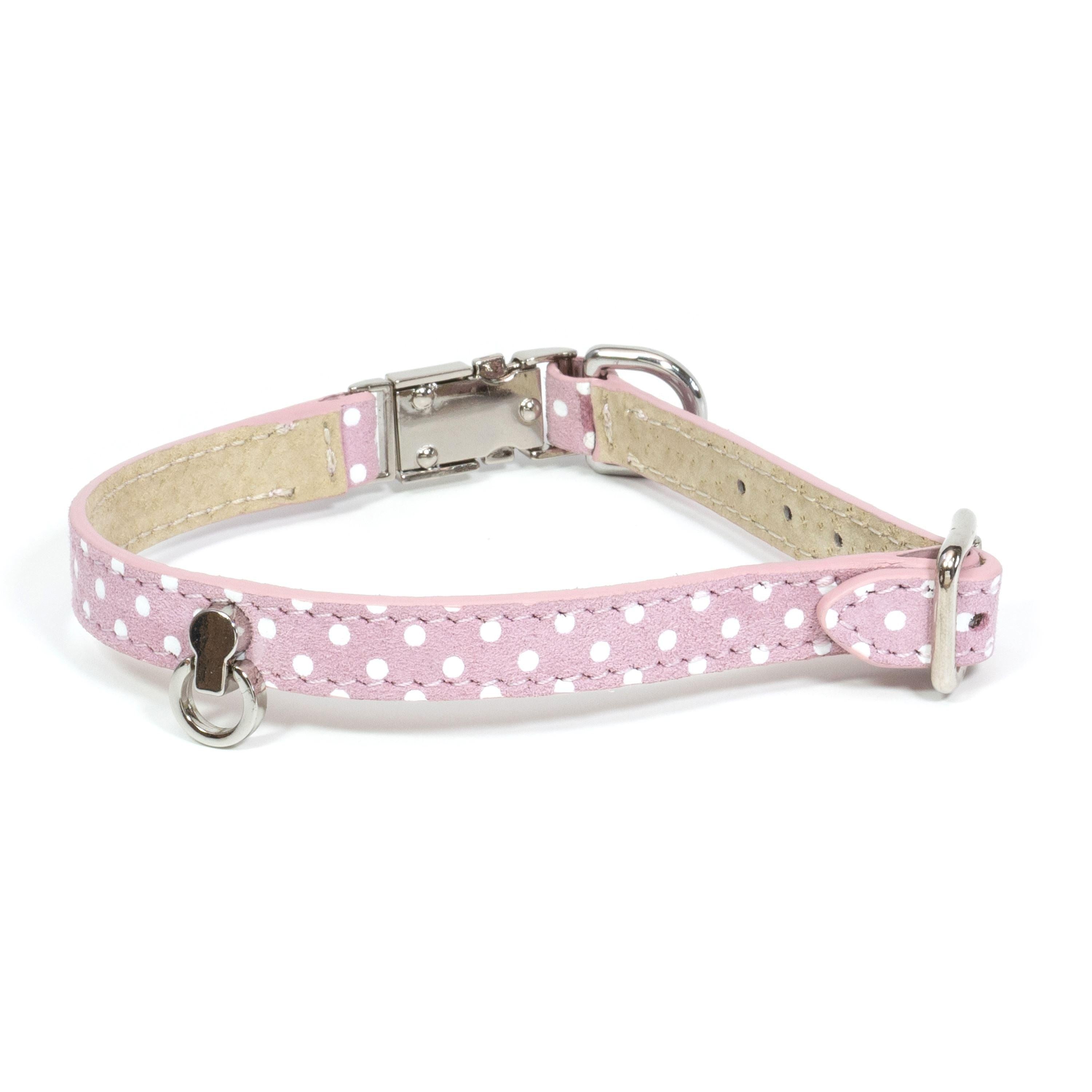 Leather Dog Collar Cherry Rose Pots - Bechiva