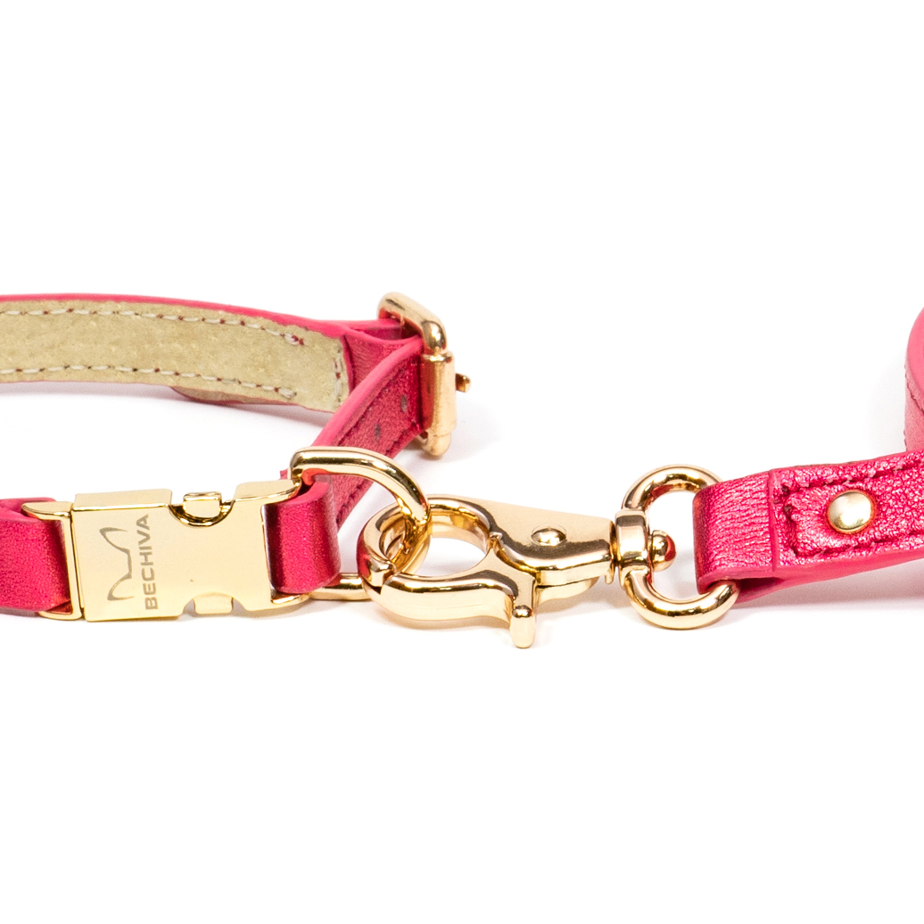Leather Dog Leash Tino Red