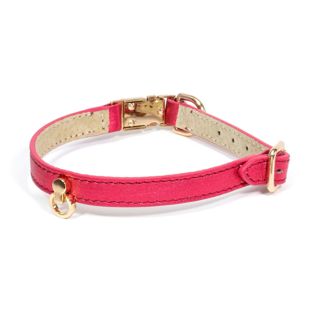 Leather Dog Collar Tino Red - Bechiva