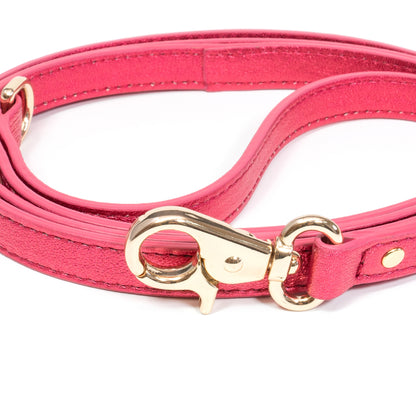 Leather Dog Leash Tino Red