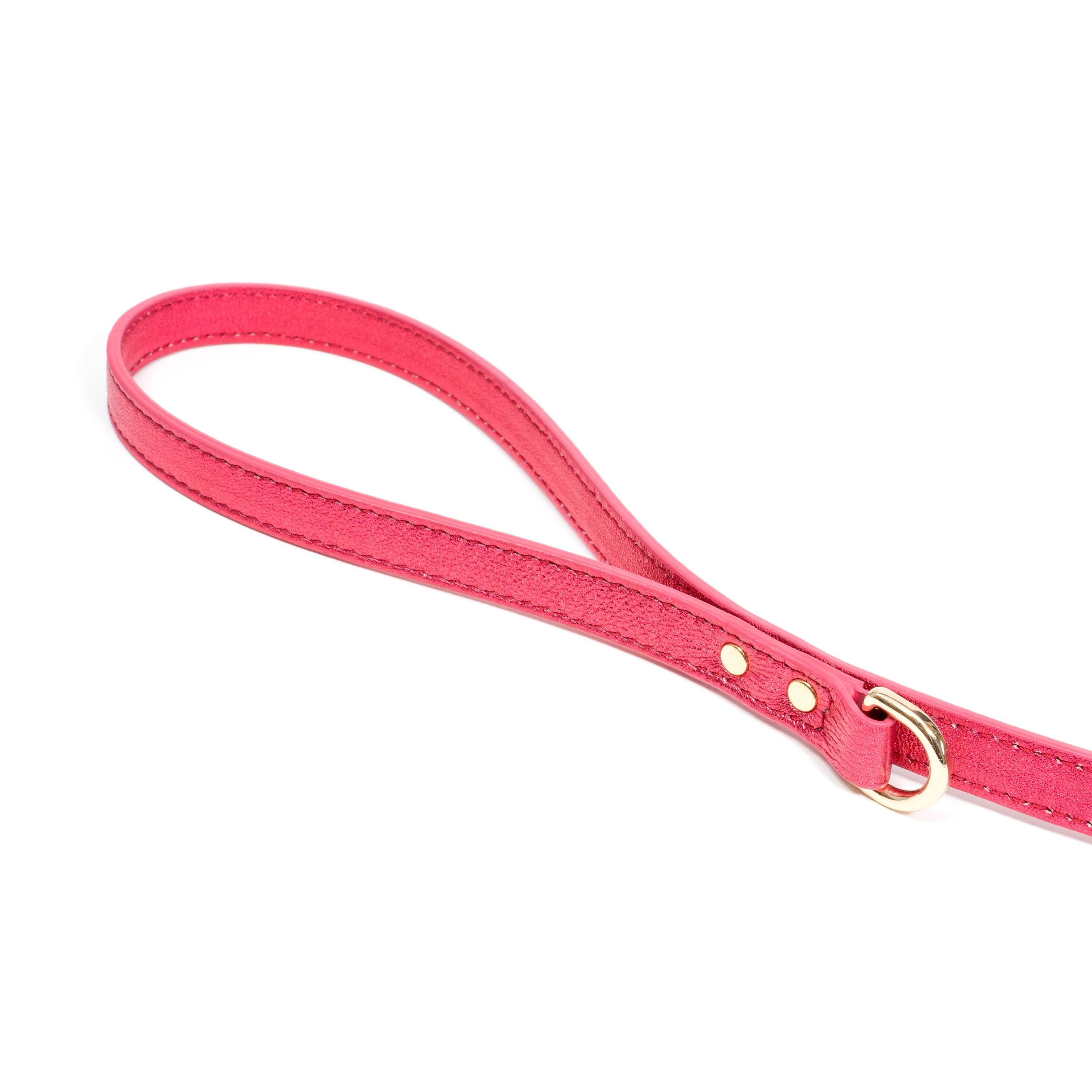 Leather Dog Leash Tino Red