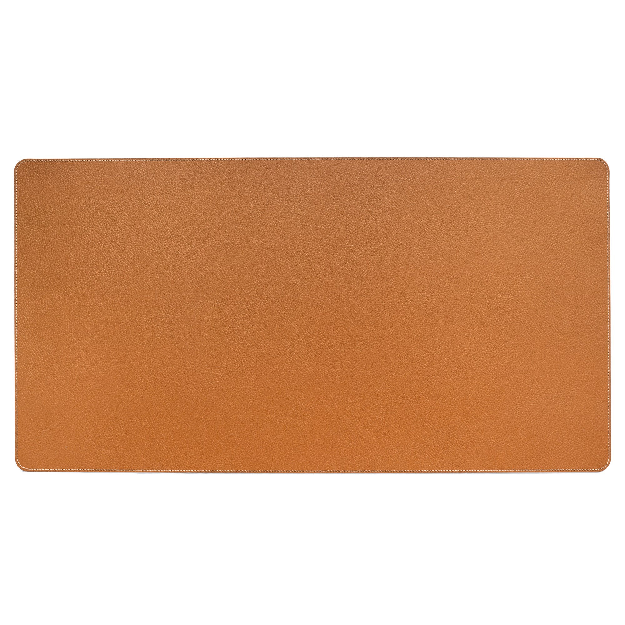 Recycled Leather Desk Mat Cognac