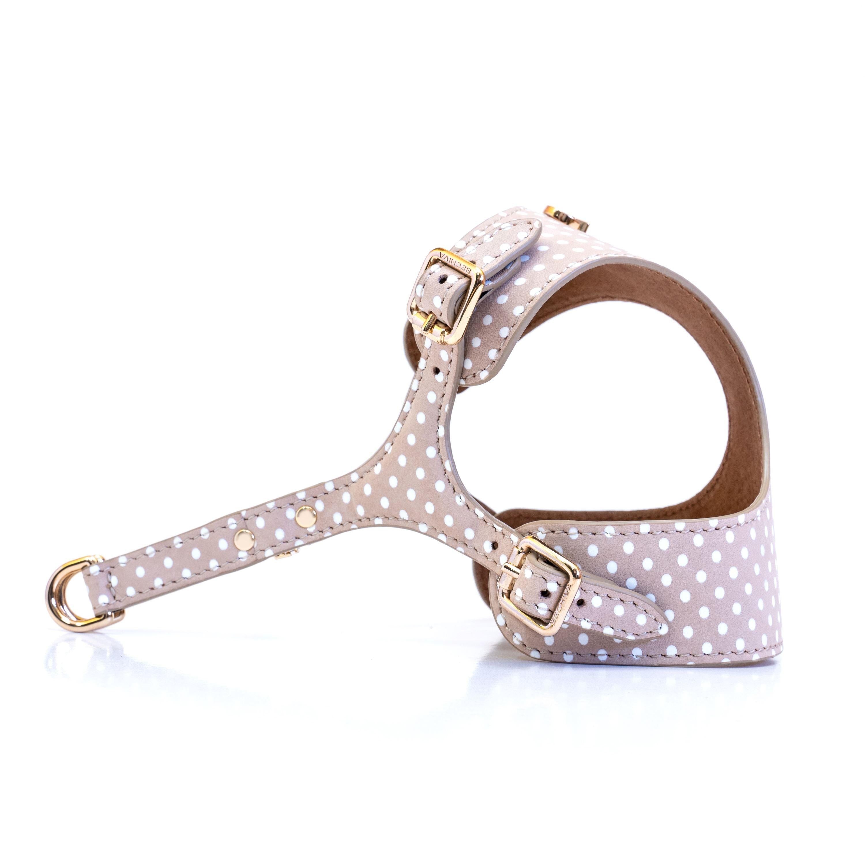 Dog Harness Cherry Cappuccino Pots - Bechiva