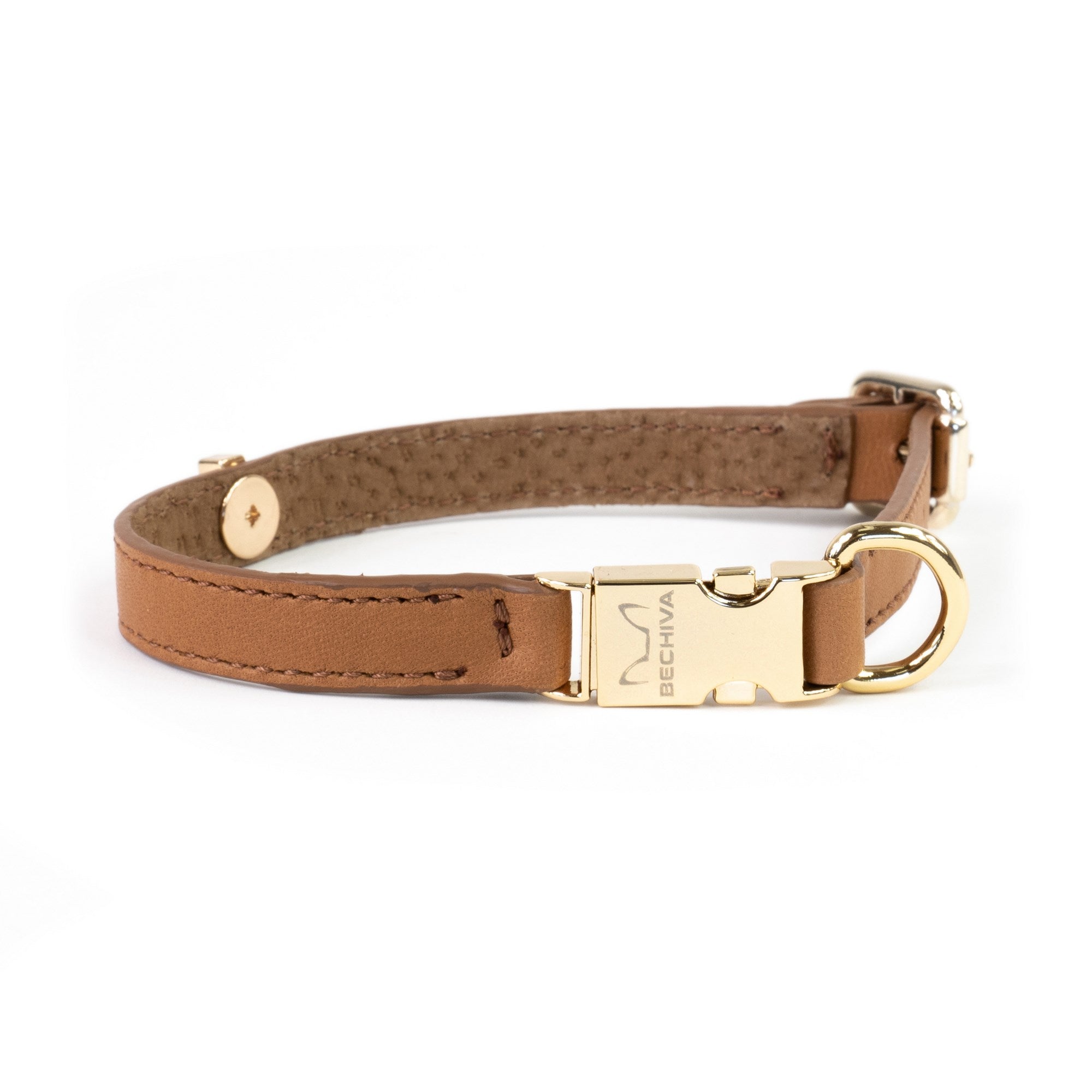 Leather Dog Collar Cognac