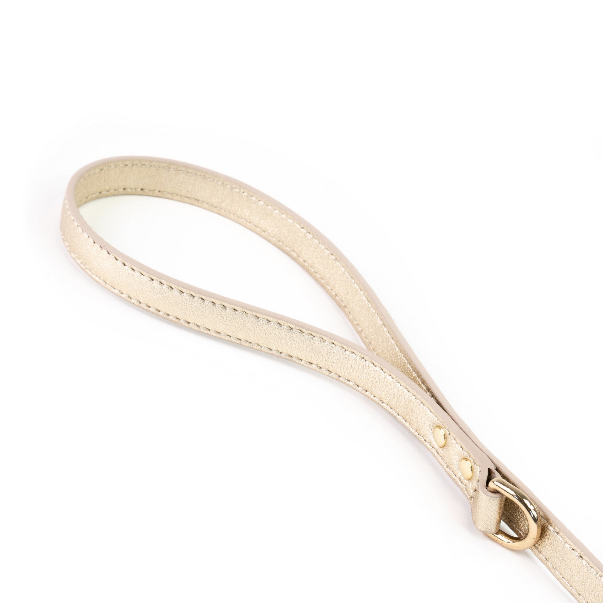 Leather Dog Leash Tino Light Gold