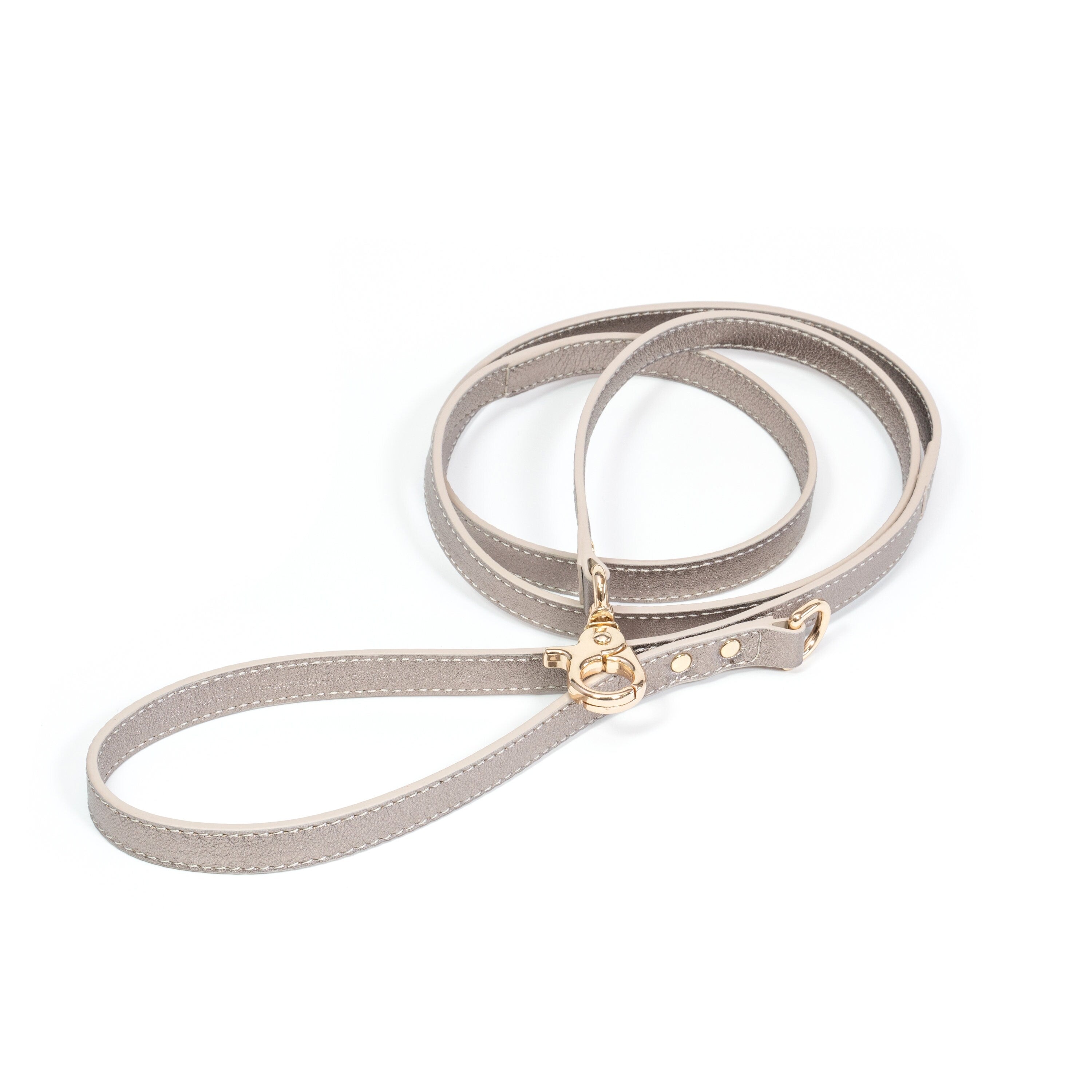 Leather Dog Leash Tino Gold
