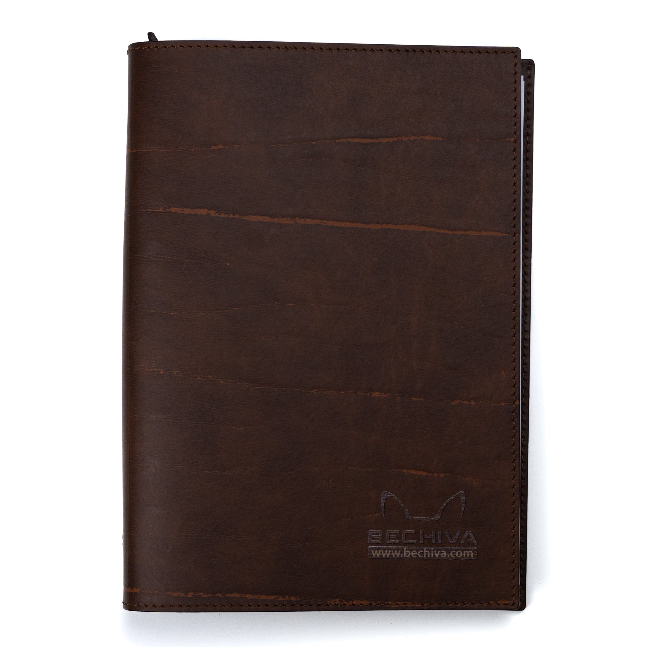 A5 Recycled Leather Notebook: 6-Ring Binder, Personalization Options