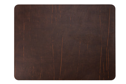 Recycled Leather Placemats Vintage Dark Brown 45x35