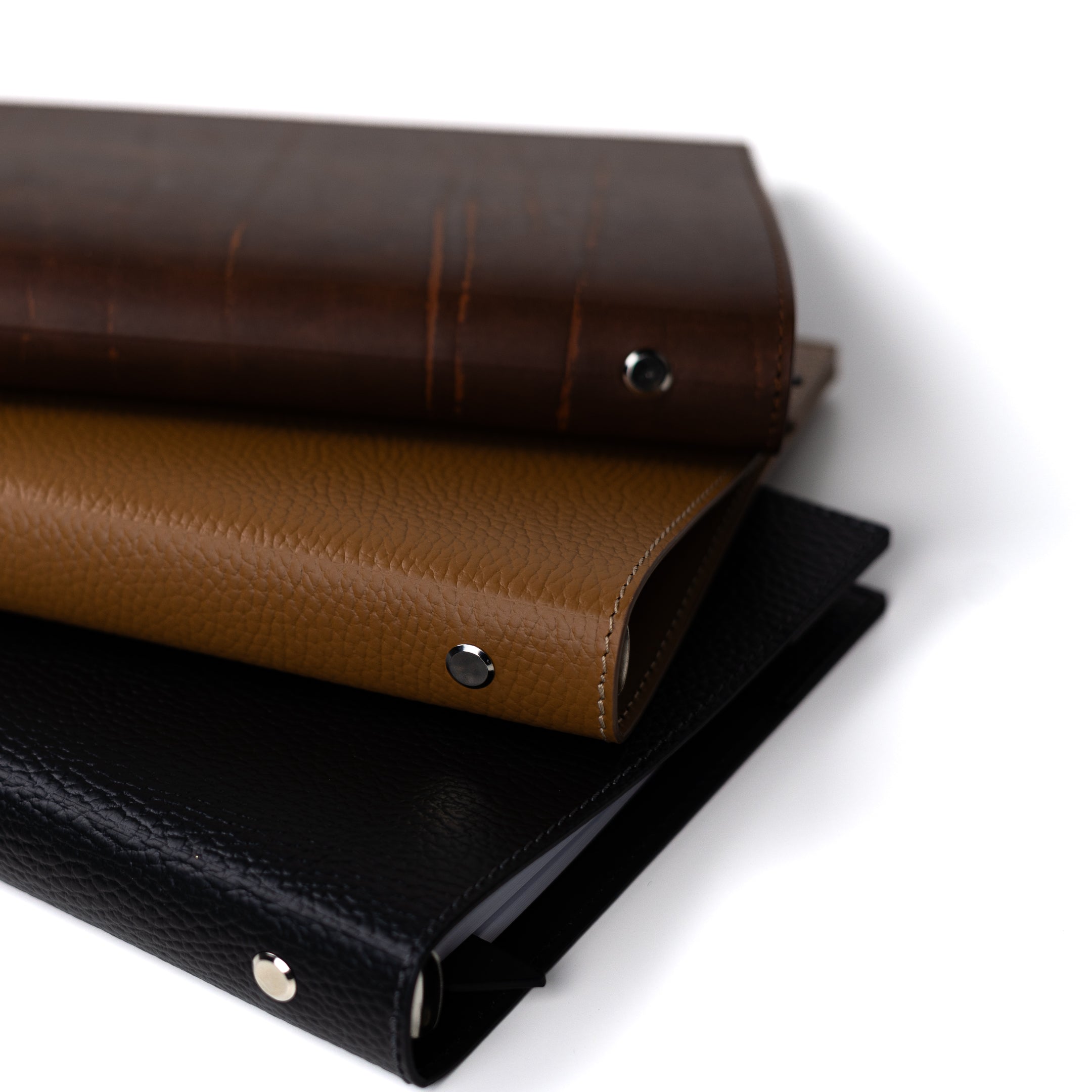 A5 Recycled Leather Notebook: 6-Ring Binder, Personalization Options