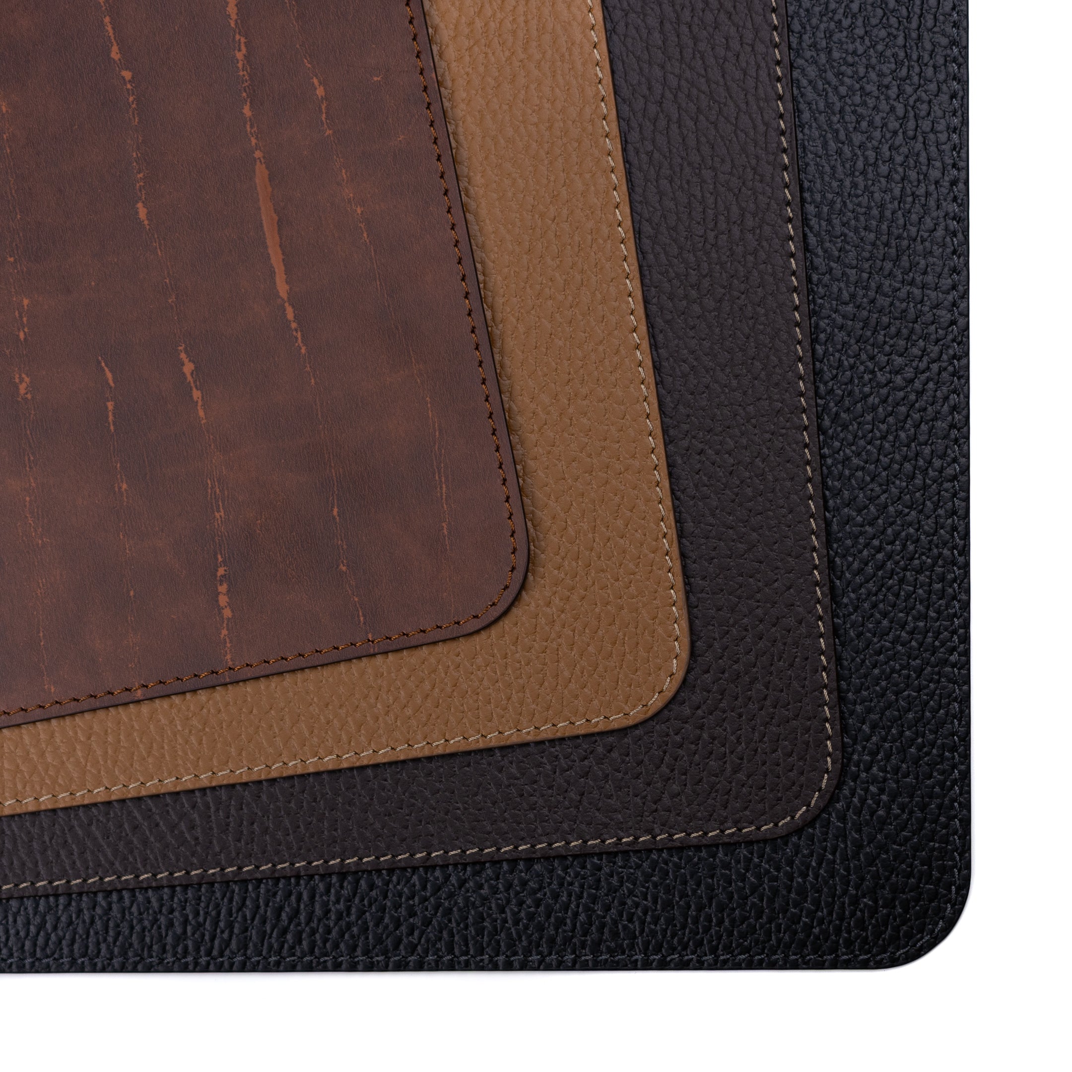Recycled Leather Placemats Dark Brown 45x35