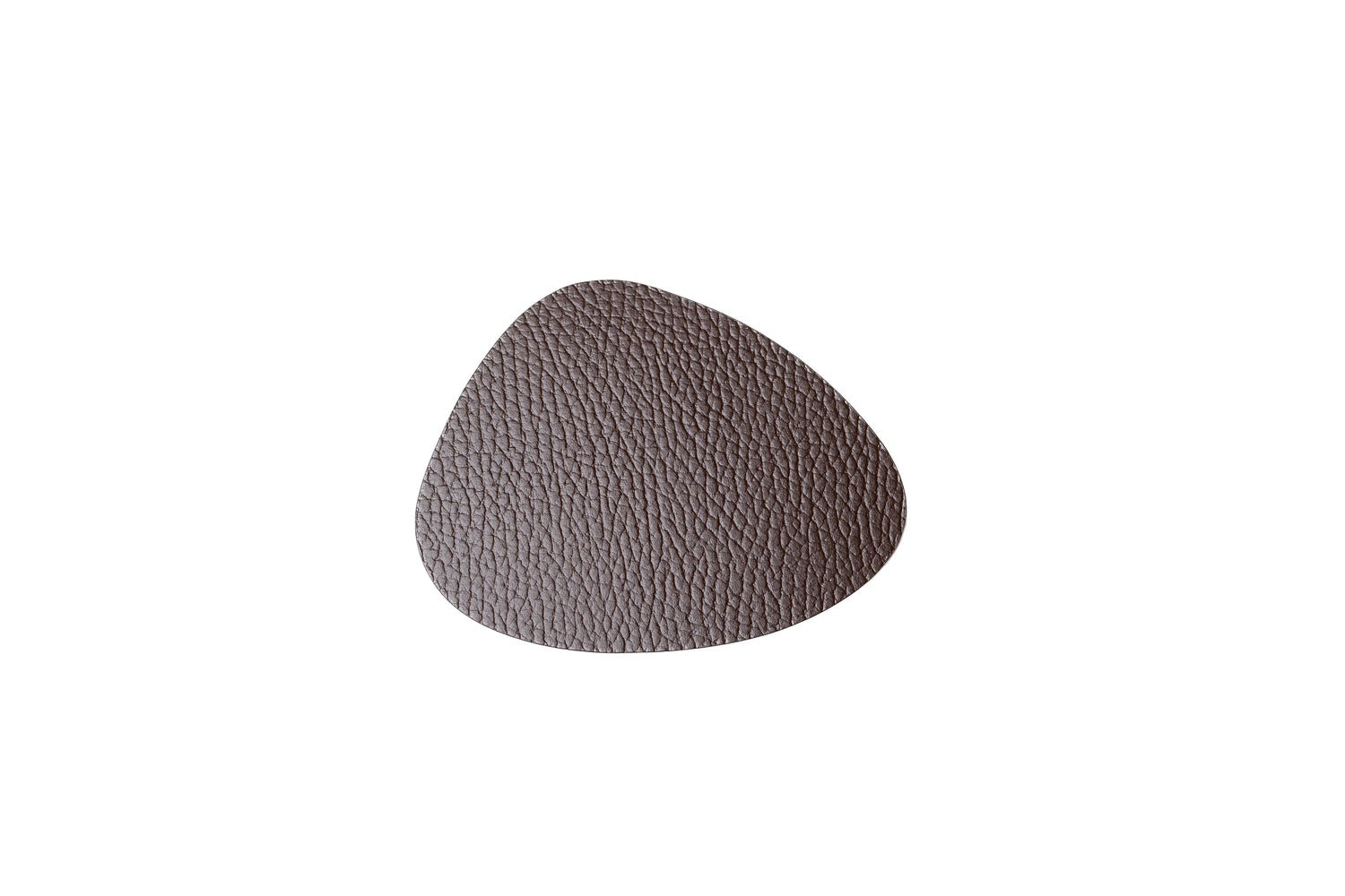 Recycled Leather Placemats Dark Brown Drop Shape Handcrafted Table Mats Eco Friendly Dining Decor