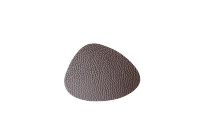Recycled Leather Placemats Dark Brown Drop Shape Handcrafted Table Mats Eco Friendly Dining Decor