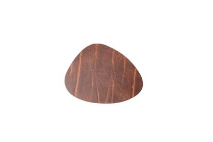 Recycled Leather Placemats Vintage Dark Brown Drop Shape Handcrafted Table Mats Eco Friendly Durable