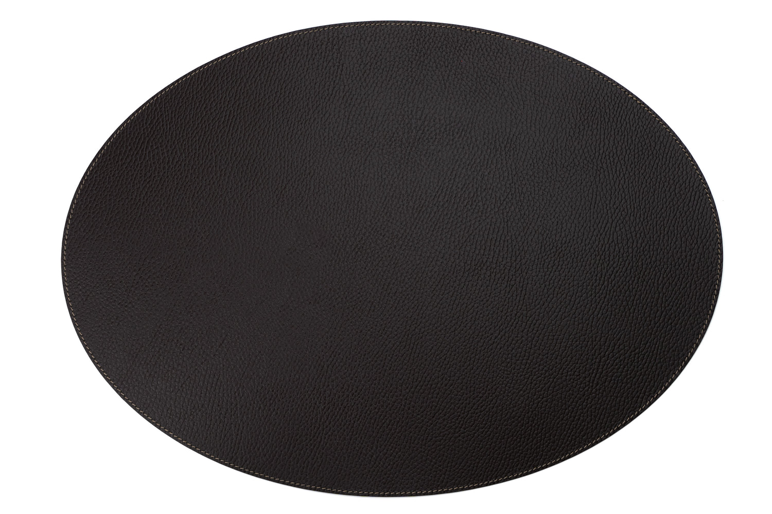 Recycled Leather Oval Placemats Dark Brown 45 by 33 cm Handcrafted in Europe Bonded Leather Eco Friendly