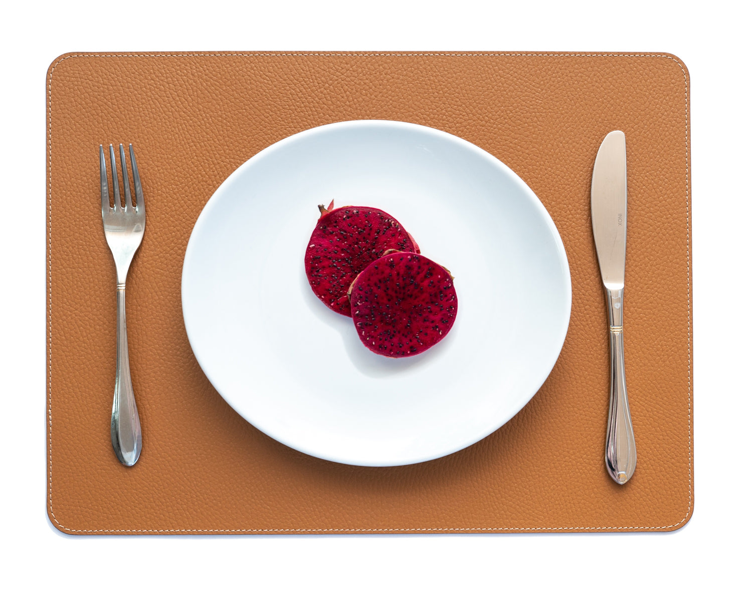 Recycled Leather Placemats Cognac 45x33