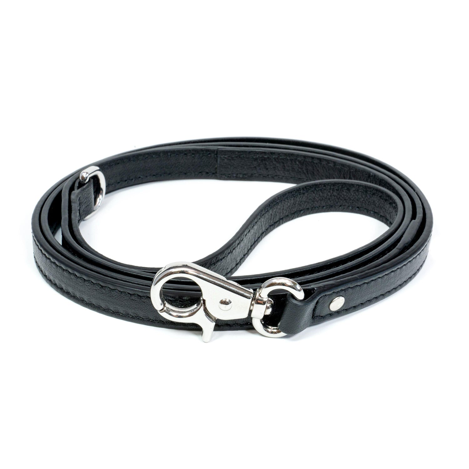 Leather Dog Leash Tino Black - Bechiva