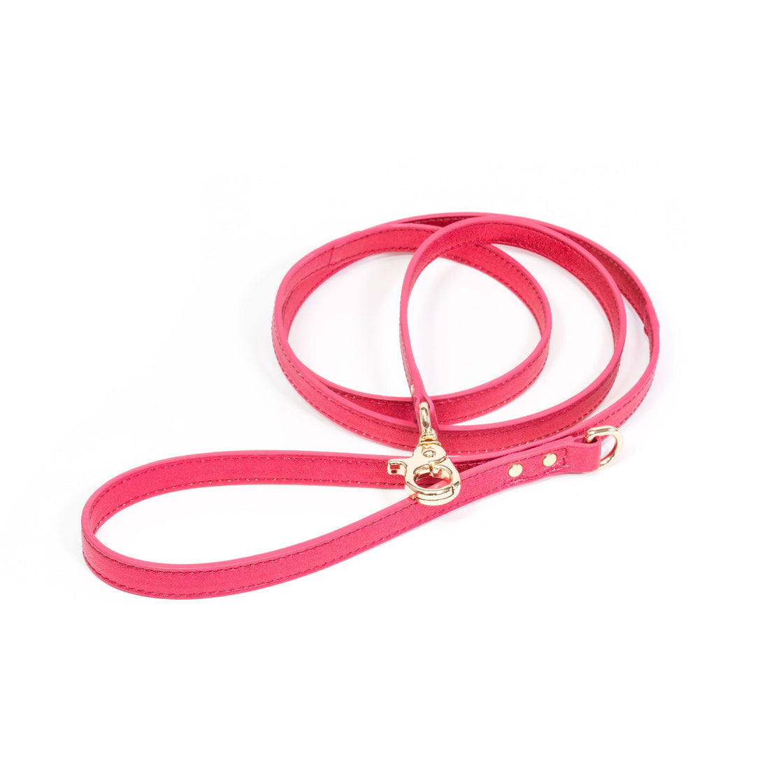 Leather Dog Leash Tino Red