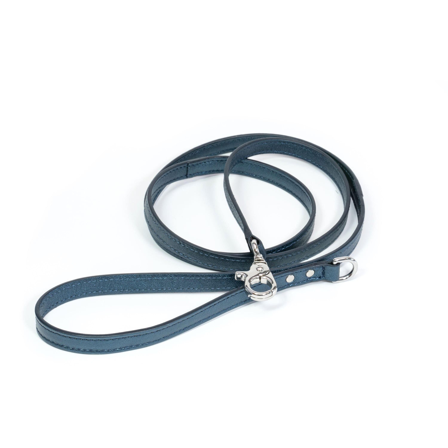 Leather Dog Leash Tino Blue - Bechiva