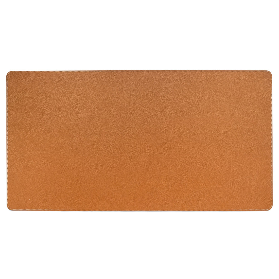 Bechiva Recycled Leather Desk Mat Cognac Handmade Eco Friendly Office Accessory Desk Pad