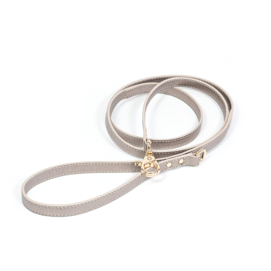 Leather Dog Leash Tino Gold - Bechiva