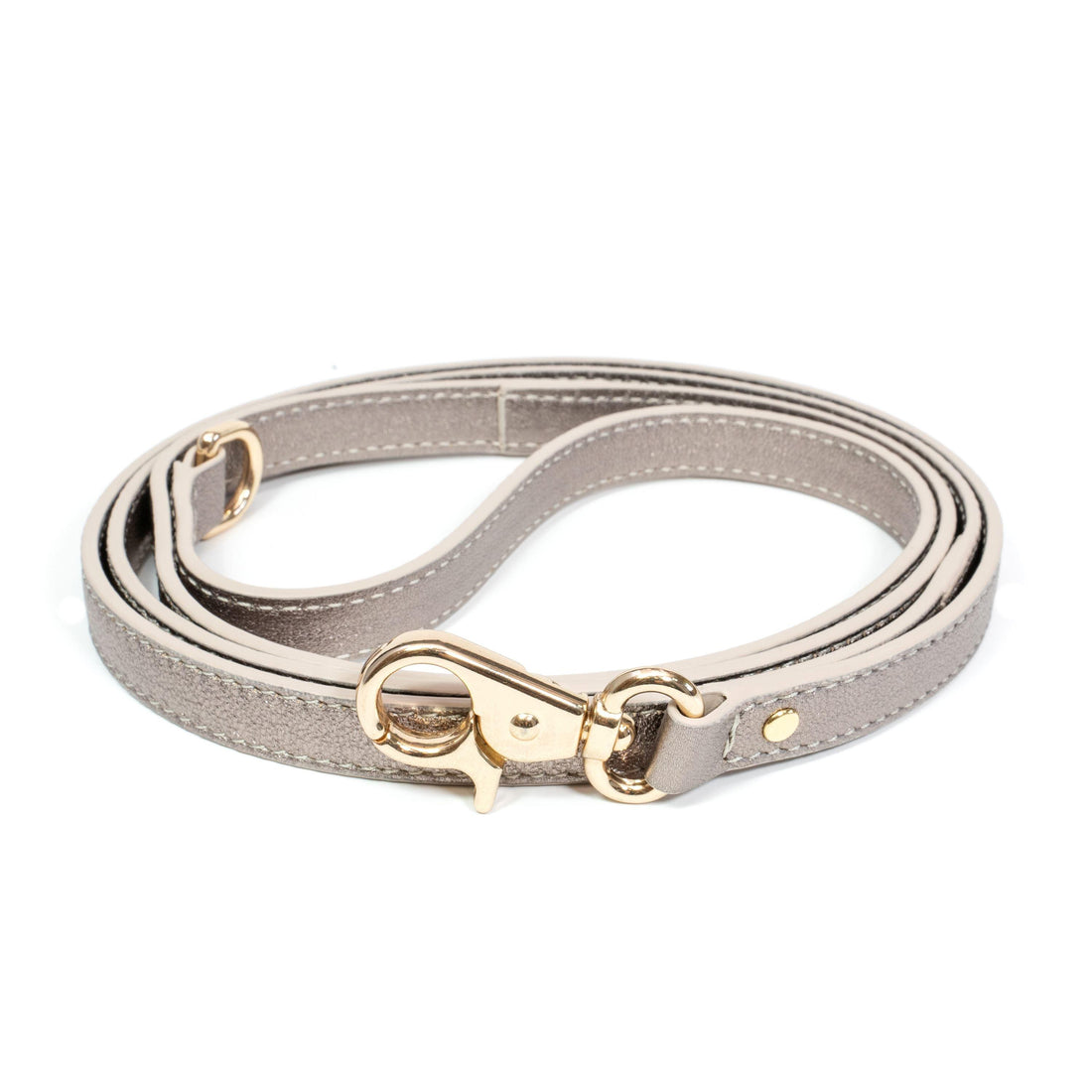 Leather Dog Leash Tino Gold - Bechiva