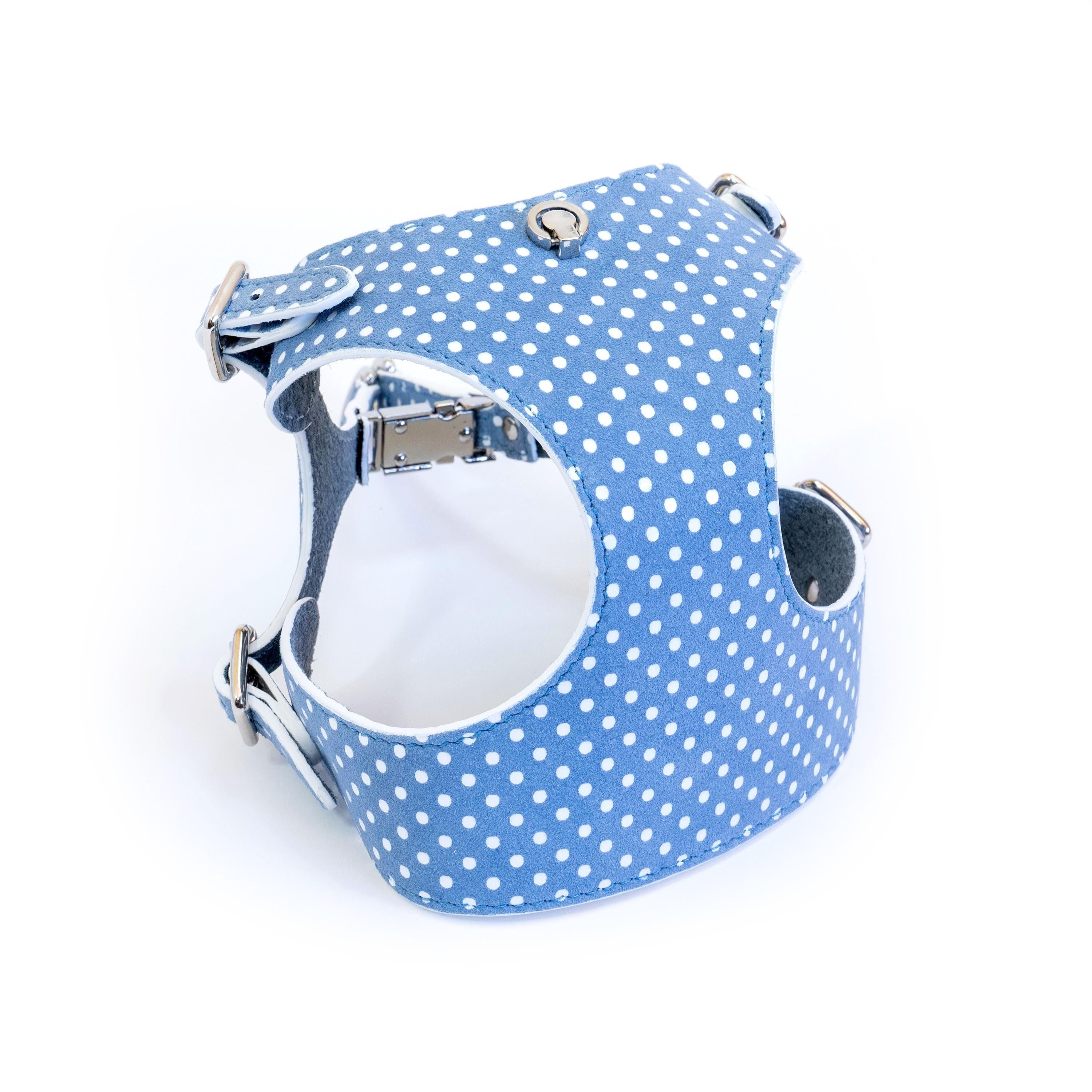 Dog Harness Cherry Blue Pots - Bechiva