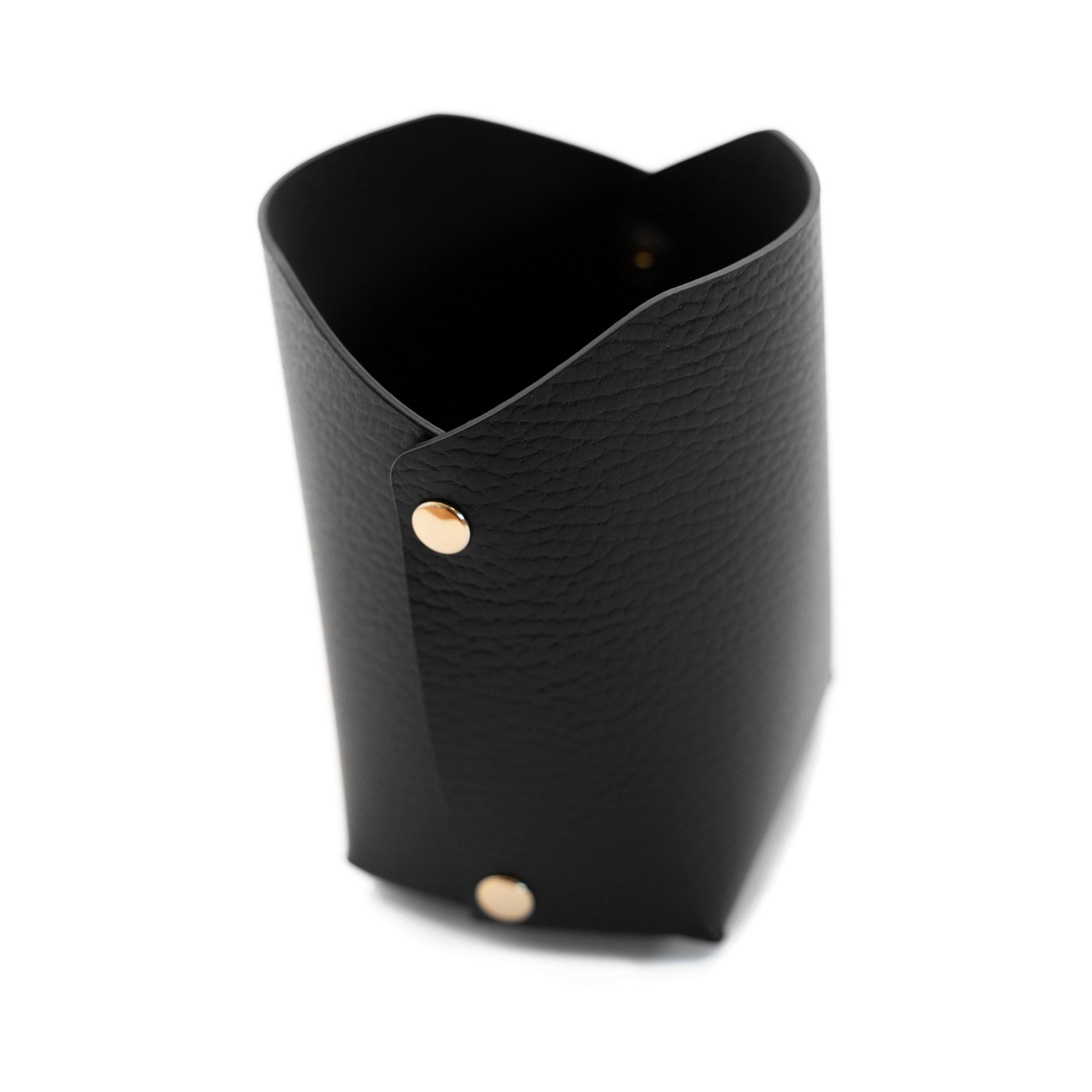 Recycled Leather Pen Pot Black