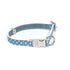 Leather Dog Collar Cherry Blue Pots - Bechiva