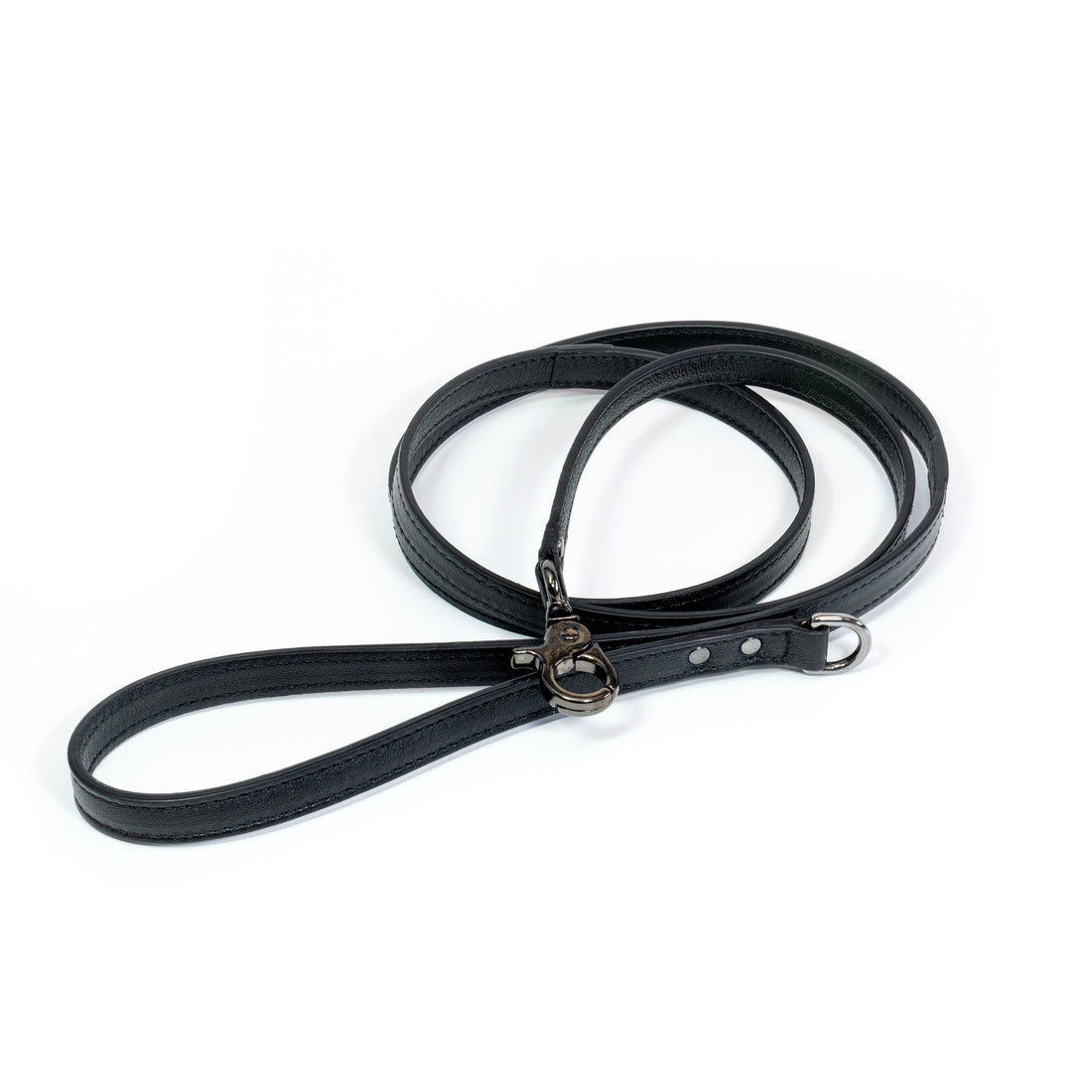 Leather Dog Leash Tino Black - Bechiva