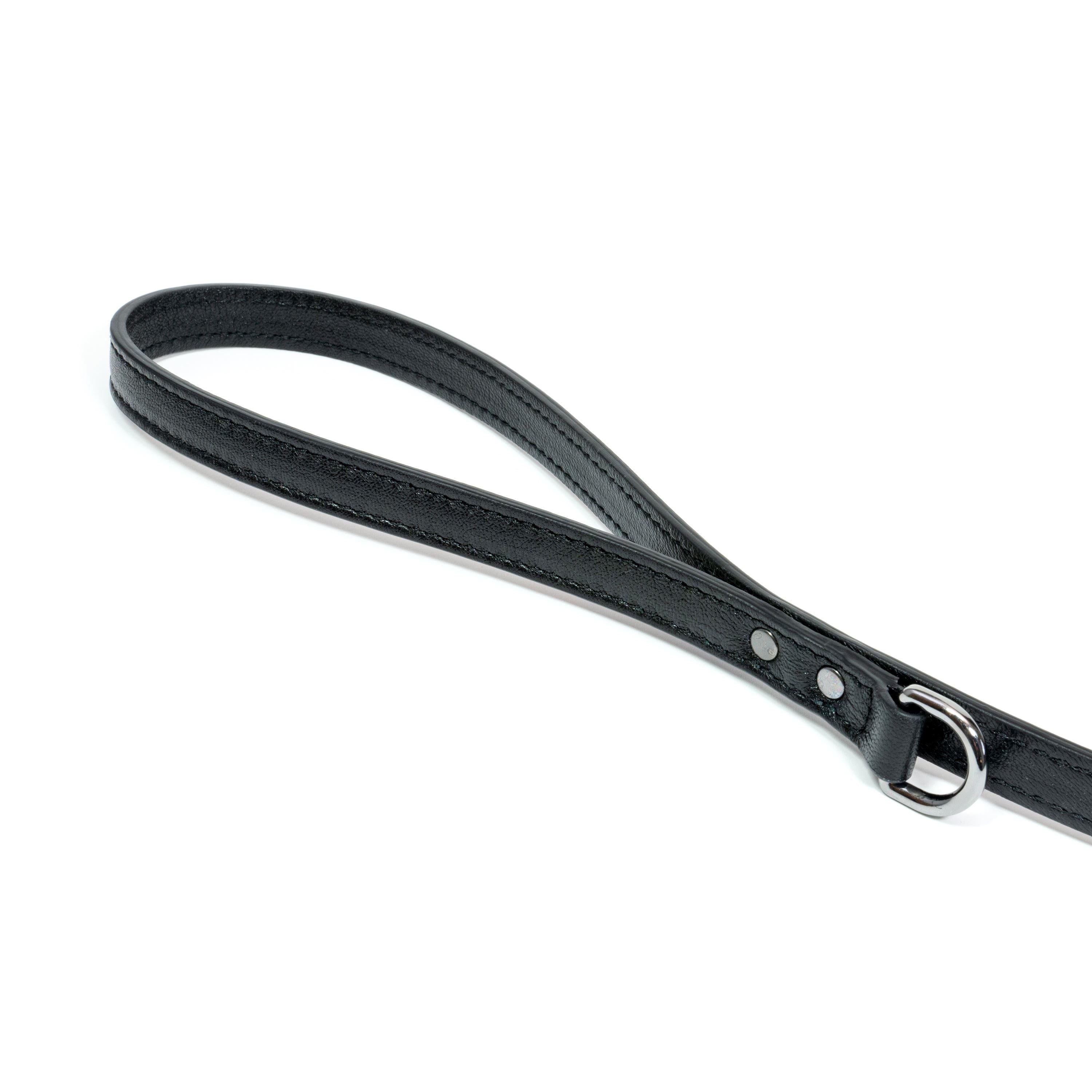 Leather Dog Leash Tino Black - Bechiva