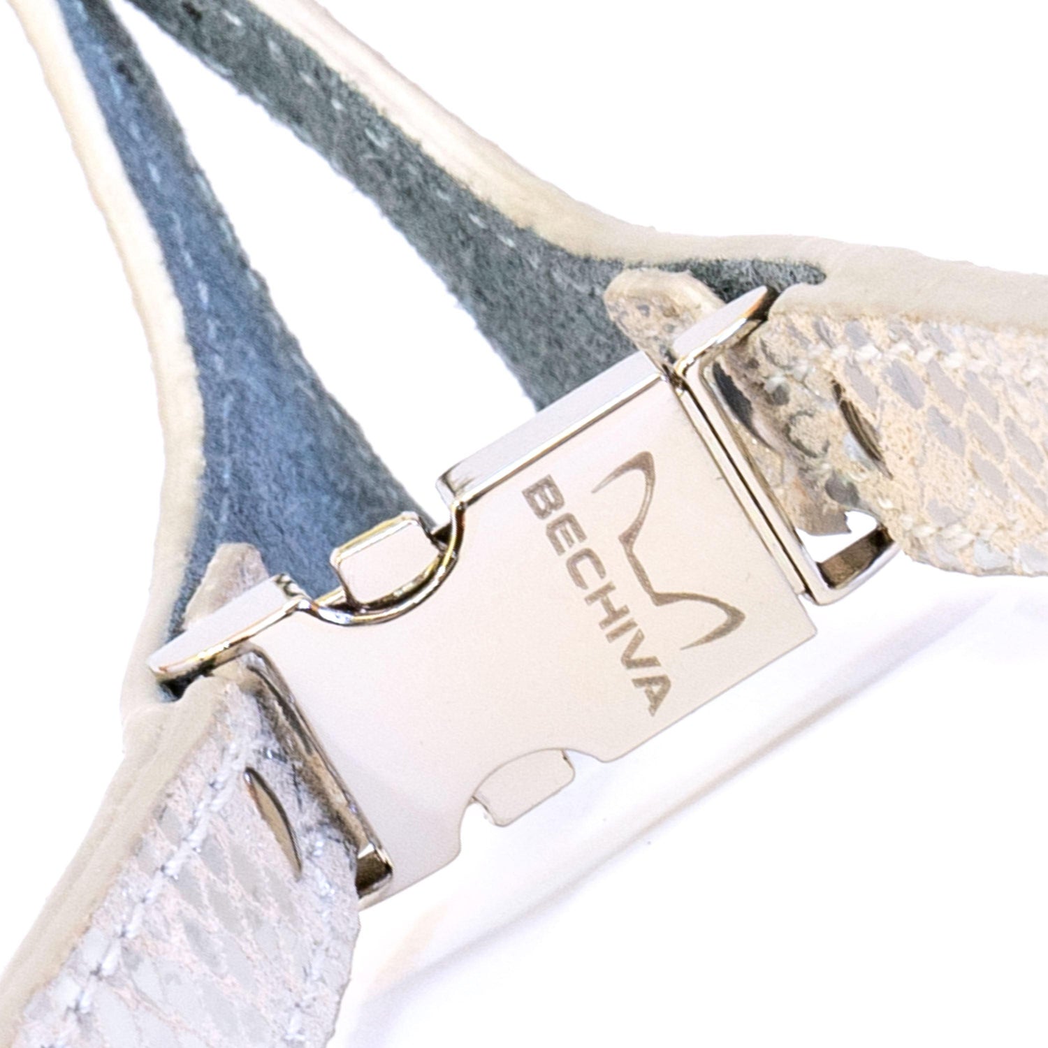 Dog Harness Luna Python Silver - Bechiva