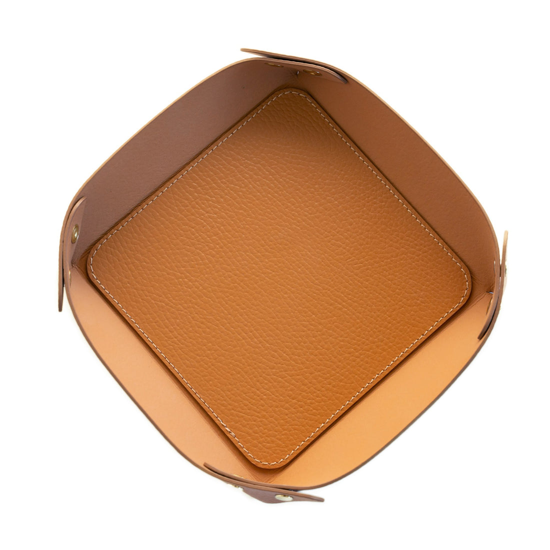 Recycled Leather Pocket Emptier Cognac