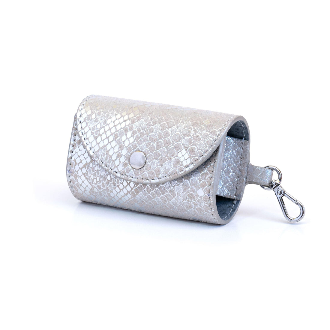 Dog Dispenser Bag Luna Python Silver - Bechiva