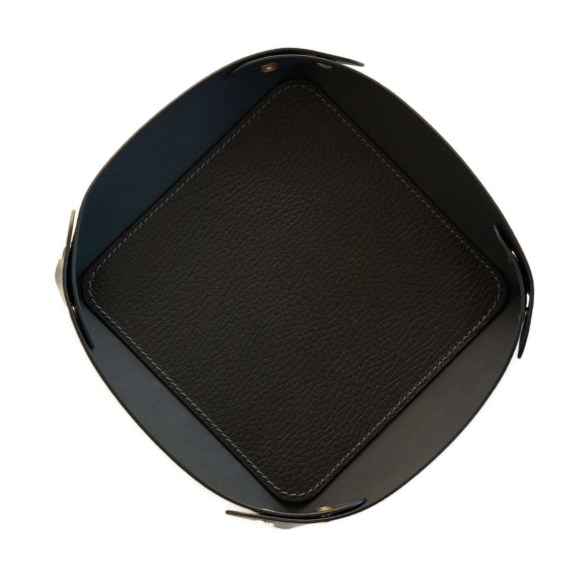 Recycled Leather Pocket Emptier Black