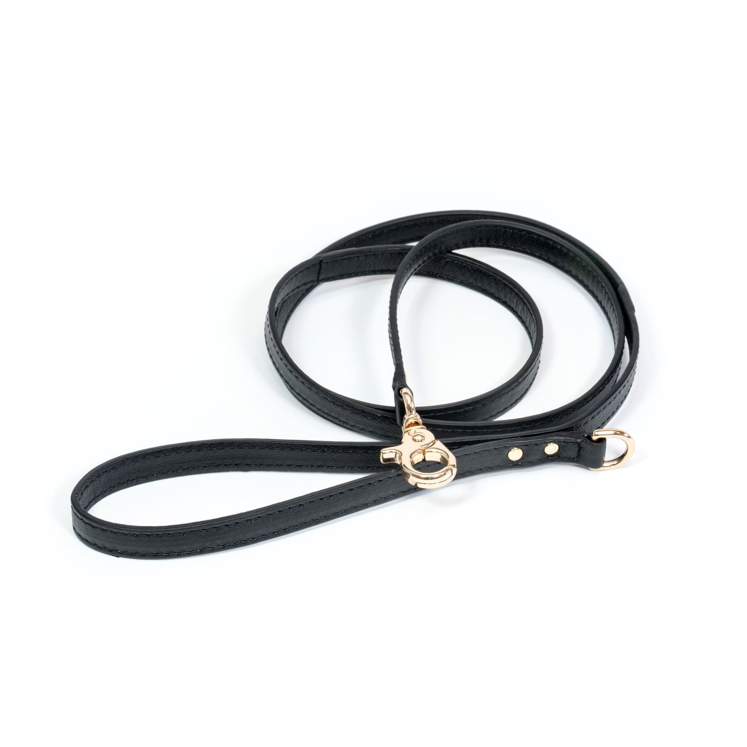 Leather Dog Leash Tino Black - Bechiva