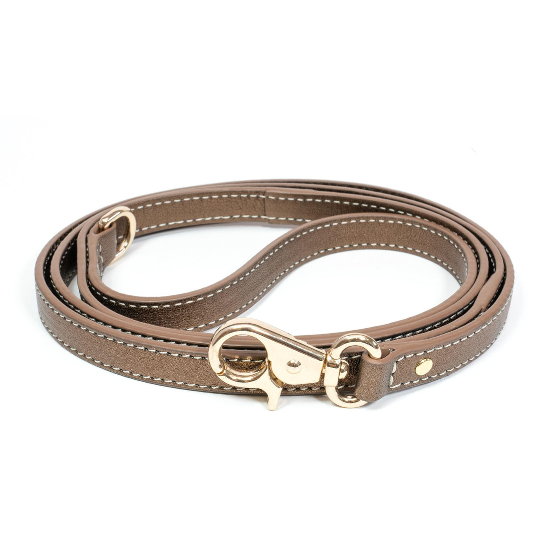 Leather Dog Leash Tino Bronze - Bechiva