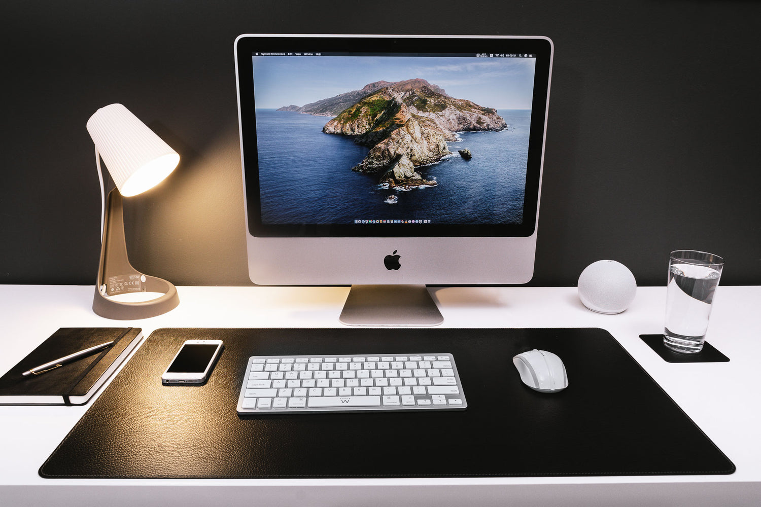 Recycled Leather Desk Mat Black