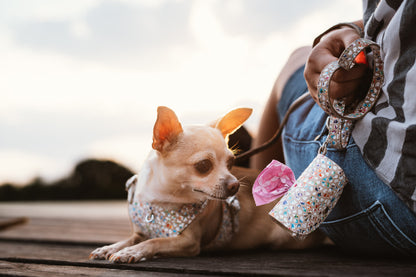 Dog Dispenser Bag Cappuccino Flower
