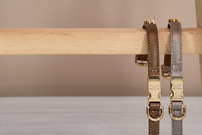 Leather Dog Collar Tino Bronze - Bechiva