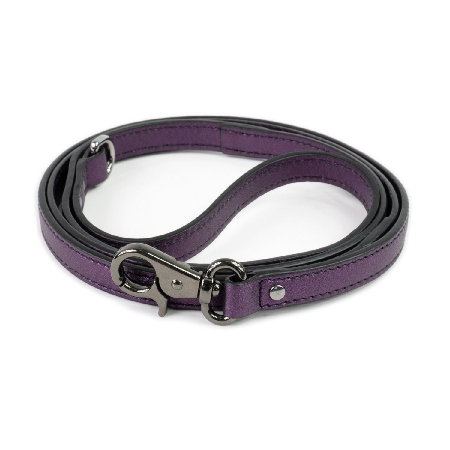 Leather Dog Leash Tino Purple