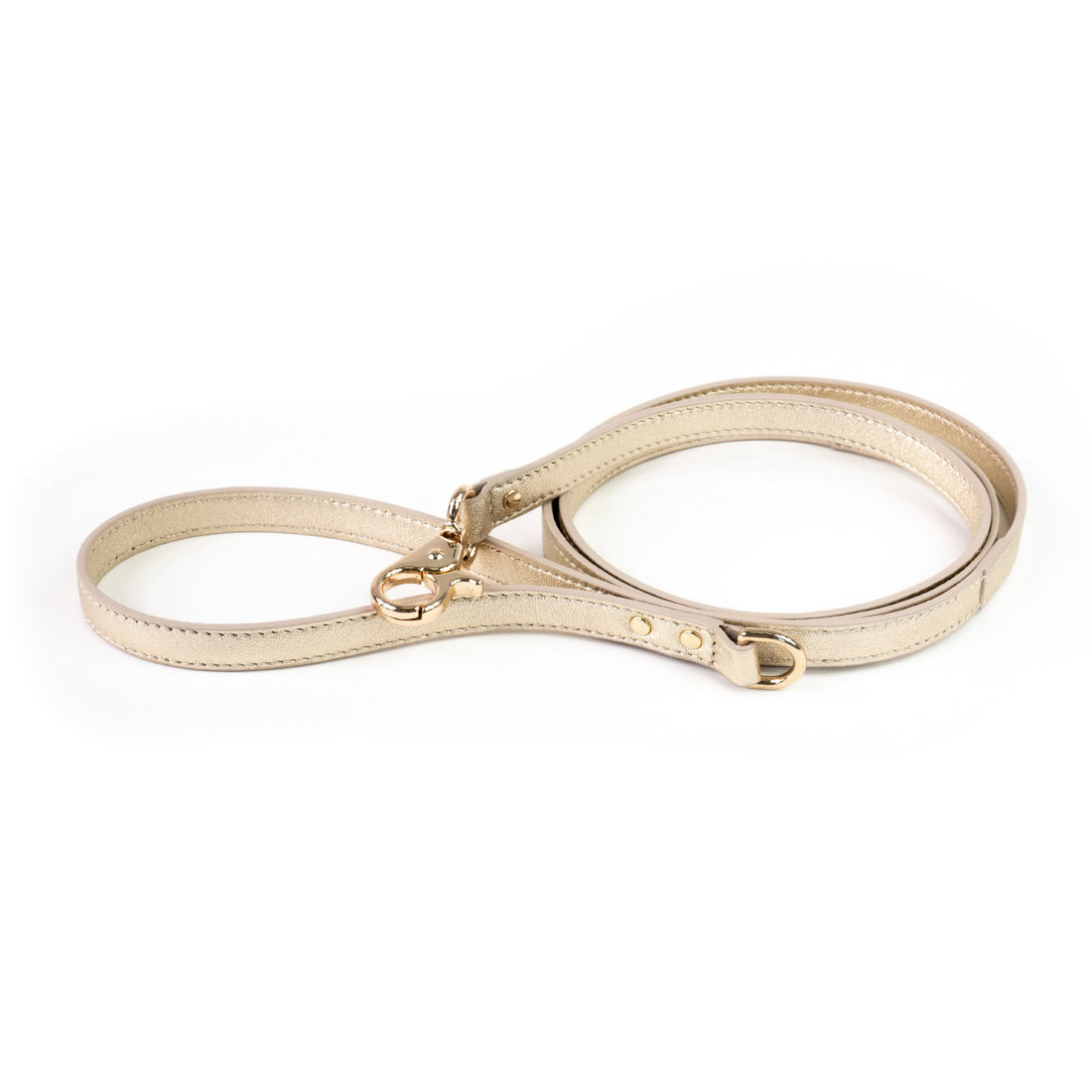 Leather Dog Leash Tino Light Gold