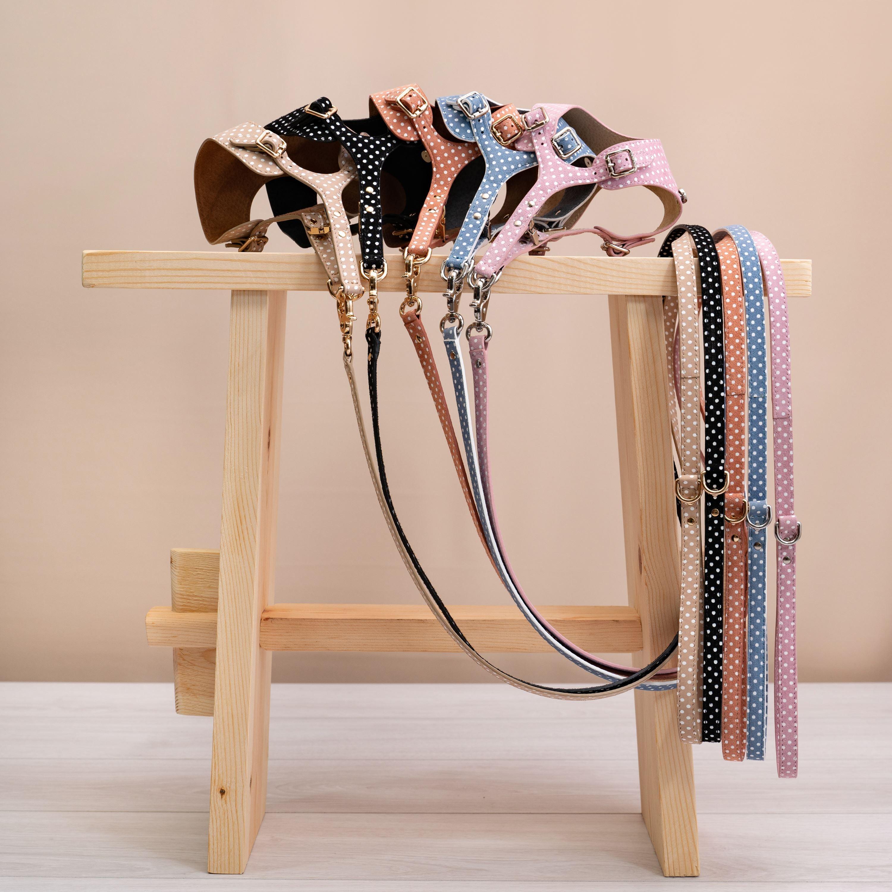 Dog Harness Cherry Black Pots - Bechiva