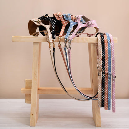 Dog Harness Cherry Black Pots - Bechiva